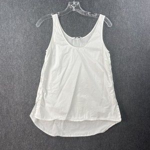 Derek Lam 10 Crosby Top Size 2 Blouse White Cotton Tie Lace Up Sides Tank
